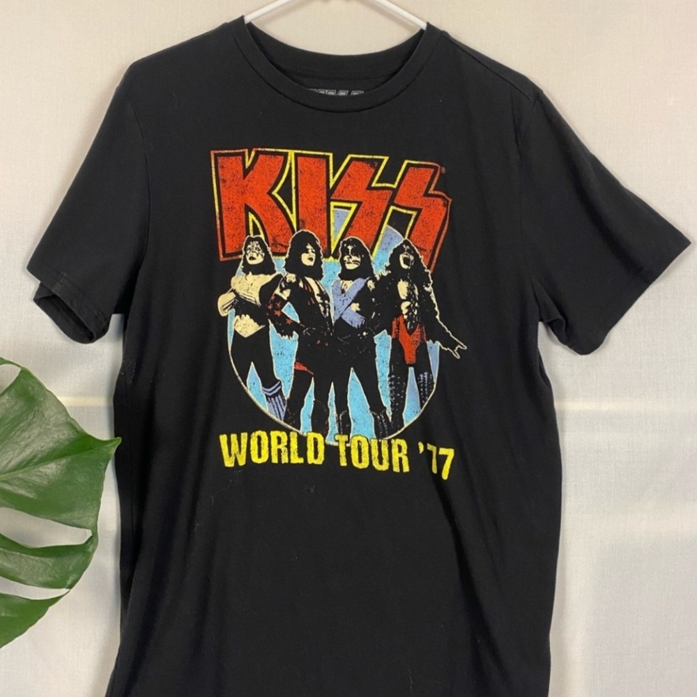 KISS WORLD YOUR 1977 BLACK T SHIRT SIZE 2XL